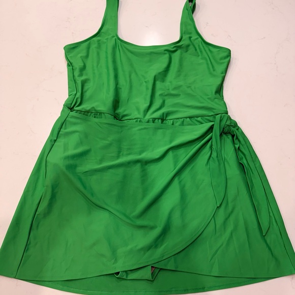 EUC – Old Navy Side-Tie Swim Dress – Green – X-Large - Picture 4 of 4